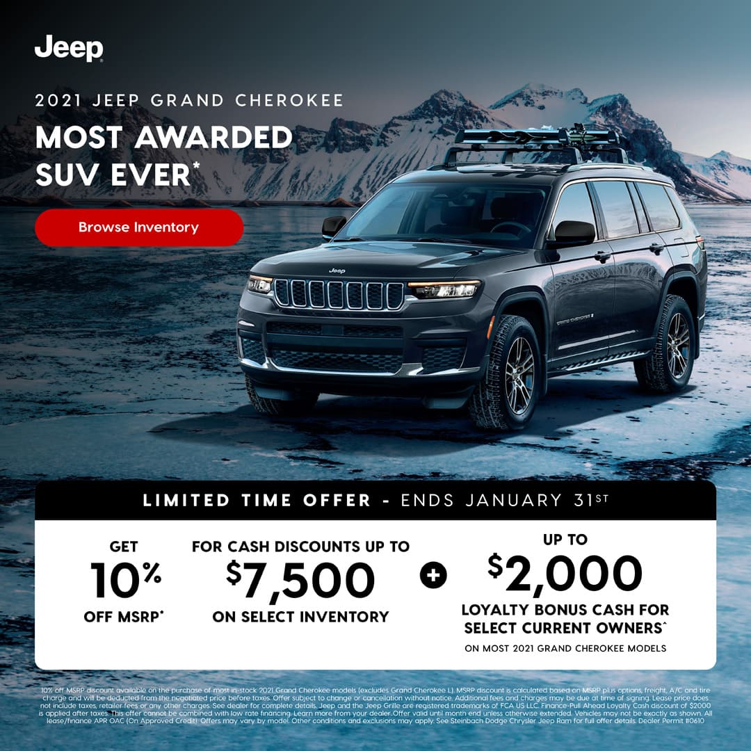 January 2022 Jeep Grand Cherokee Sales Offer