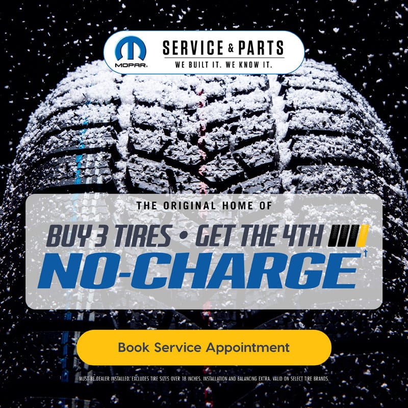 Buy 3 Tires, get the 4th at No-Charge