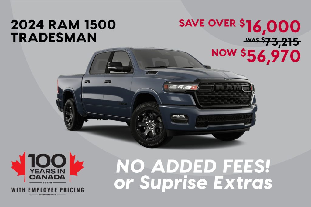 2024 Ram 1500 Tradesman Now $56,970
